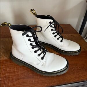 white dr martens boots - women’s &